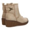 Botines de cuña comoda de mujer color beige 1986-16