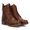 Botines estilo leñador tacón medio de mujer color camel 8126