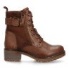 Botines estilo leñador tacón medio de mujer color camel 8126