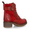 Botines estilo leñador tacón medio de mujer color rojo 8126