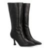 Botas media caña elegantes tacón fino de mujer color negro S-5519
