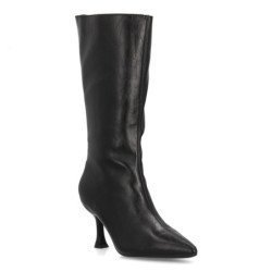 Botas media caña elegantes tacón fino de mujer color negro S-5519