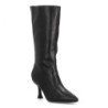 Botas media caña elegantes tacón fino de mujer color negro S-5519