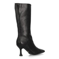 Botas media caña elegantes tacón fino de mujer color negro S-5519