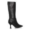 Botas media caña elegantes tacón fino de mujer color negro S-5519