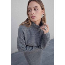 Jersey oversize punto cuello subido