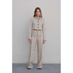 Pantalón pinzas cuadros