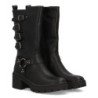 Botas de mujer estilo militar caña alta color negro 1022