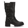 Botas de mujer estilo militar caña alta color negro 1022