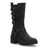 Botas de mujer estilo militar caña alta color negro 1022