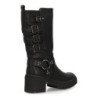Botas de mujer estilo militar caña alta color negro 1022