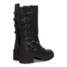 Botas de mujer estilo militar caña alta color negro 1022