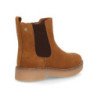 Botines planos estilo chelsea elegantes de mujer color camel