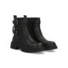 Botas moteras tacón bajo comoda de mujer color negro RQY82