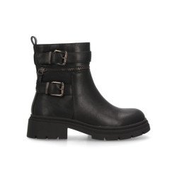 Botas moteras tacón bajo comoda de mujer color negro RQY82