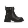 Botas moteras tacón bajo comoda de mujer color negro RQY82