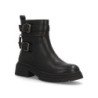 Botas moteras tacón bajo comoda de mujer color negro RQY82