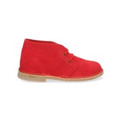 Botas safari planas comodas color rojo DB01