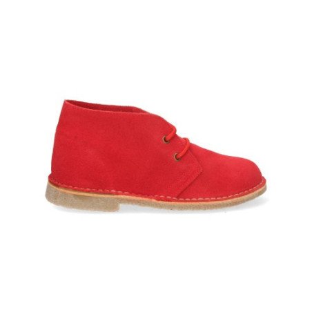 Botas safari planas comodas color rojo DB01