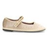 Merceditas planas y tachuelas de mujer color beige FB-5678