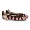 Bailarinas marrones planas de mujer diseño lazos AW-5701