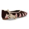 Bailarinas marrones planas de mujer diseño lazos AW-5701