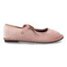 Merceditas terciopelo rosa planas lazos de mujer