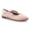 Merceditas terciopelo rosa planas lazos de mujer