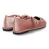Merceditas terciopelo rosa planas lazos de mujer