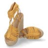 Sandalias de Cuña con Yute y Cordones