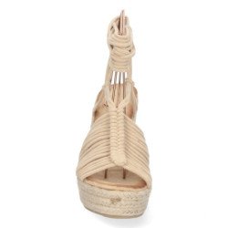 Sandalias de Cuña con Yute y Cordones