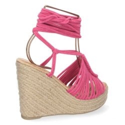 Sandalias de Cuña con Yute y Cordones