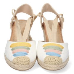Sandalias de Cuña con Yute y Cordones