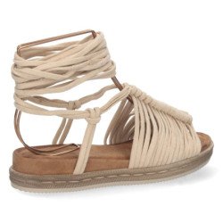 Sandalias Plana con Tiras al Tobillo