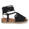 Sandalias Plana con Tiras al Tobillo