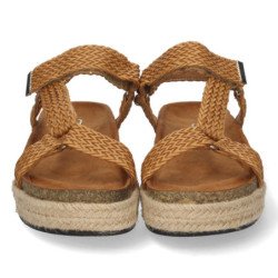Sandalias con Yute y Cierre de Velcro