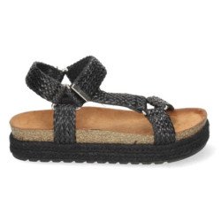 Sandalias con Yute y Cierre de Velcro