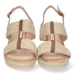 Sandalias de Cuña con Yute y Hebilla