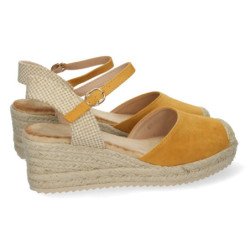 Sandalias de Cuña con Yute y Hebilla