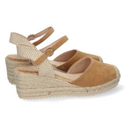 Sandalias de Cuña con Yute y Hebilla