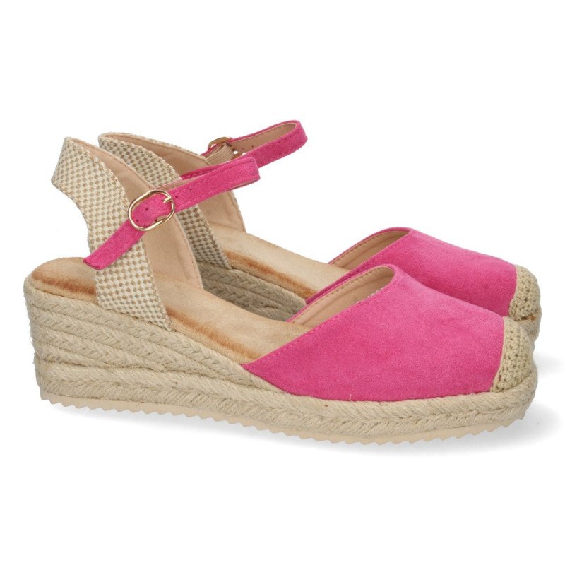 Sandalias de Cuña con Yute y Hebilla
