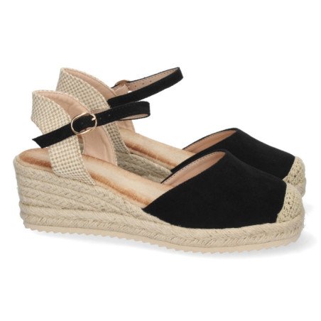 Sandalias de Cuña con Yute y Hebilla