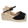 Sandalias de Cuña con Yute y Hebilla