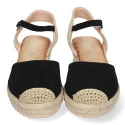 Sandalias de Cuña con Yute y Hebilla
