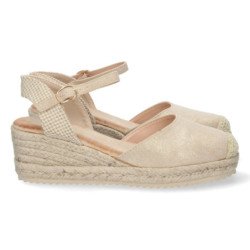 Sandalias de Cuña con Yute y Hebilla