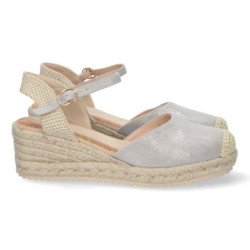 Sandalias de Cuña con Yute y Hebilla