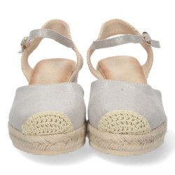 Sandalias de Cuña con Yute y Hebilla