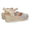 Sandalias de Cuña con Yute y Hebilla