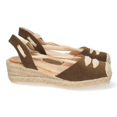 Sandalias de Cuña con Yute y Cordones