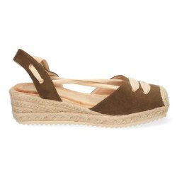 Sandalias de Cuña con Yute y Cordones